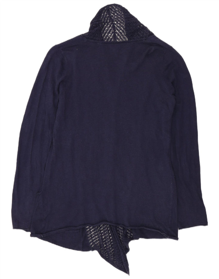 Sweter damski FAT FACE z otwartym kardiganem UK 10, mały, granatowy, bawełniany