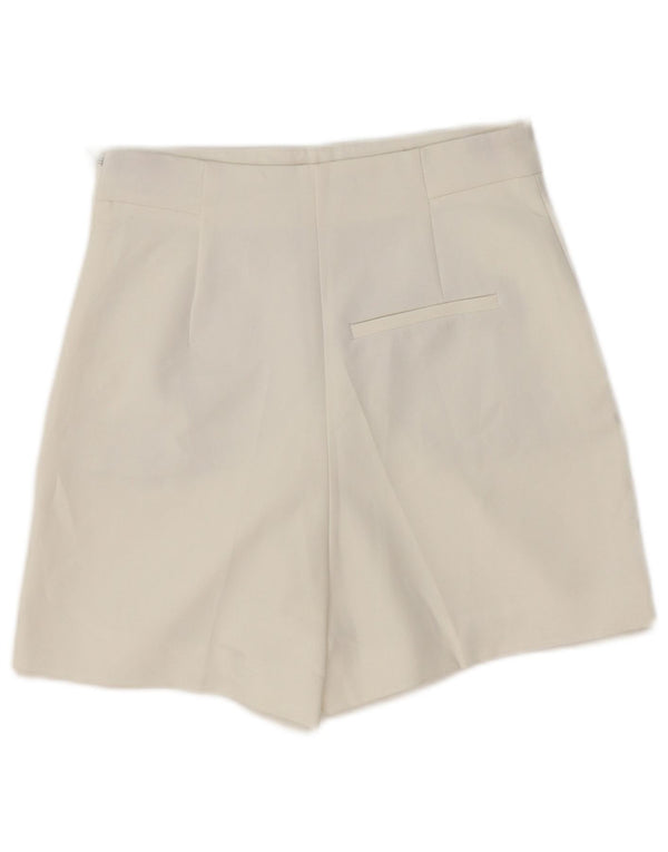 Damskie spodenki chino z wysokim stanem Zara XS W24 białe