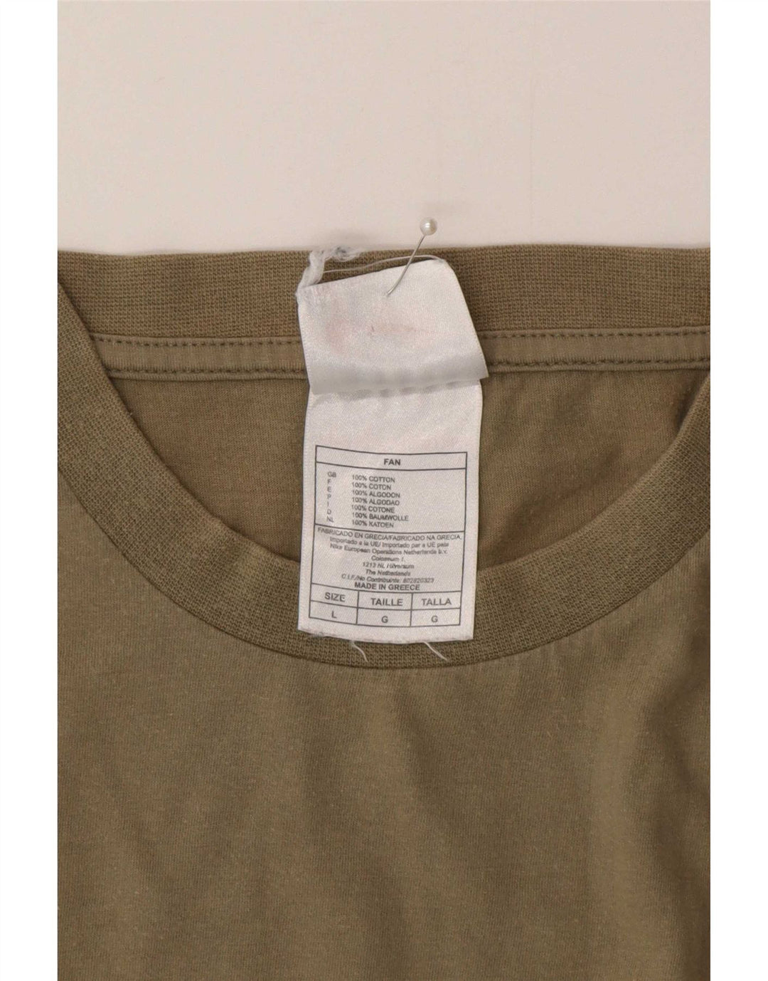 Męski T-shirt z grafiką Nike, duży, bawełniany khaki