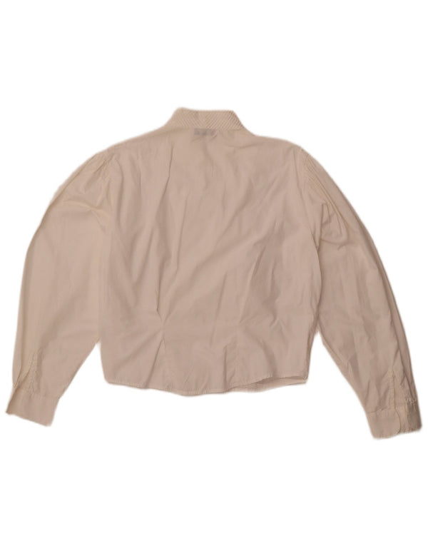 Damska bluzka koszulowa Enara Camice UK 14, średnia biała bawełna