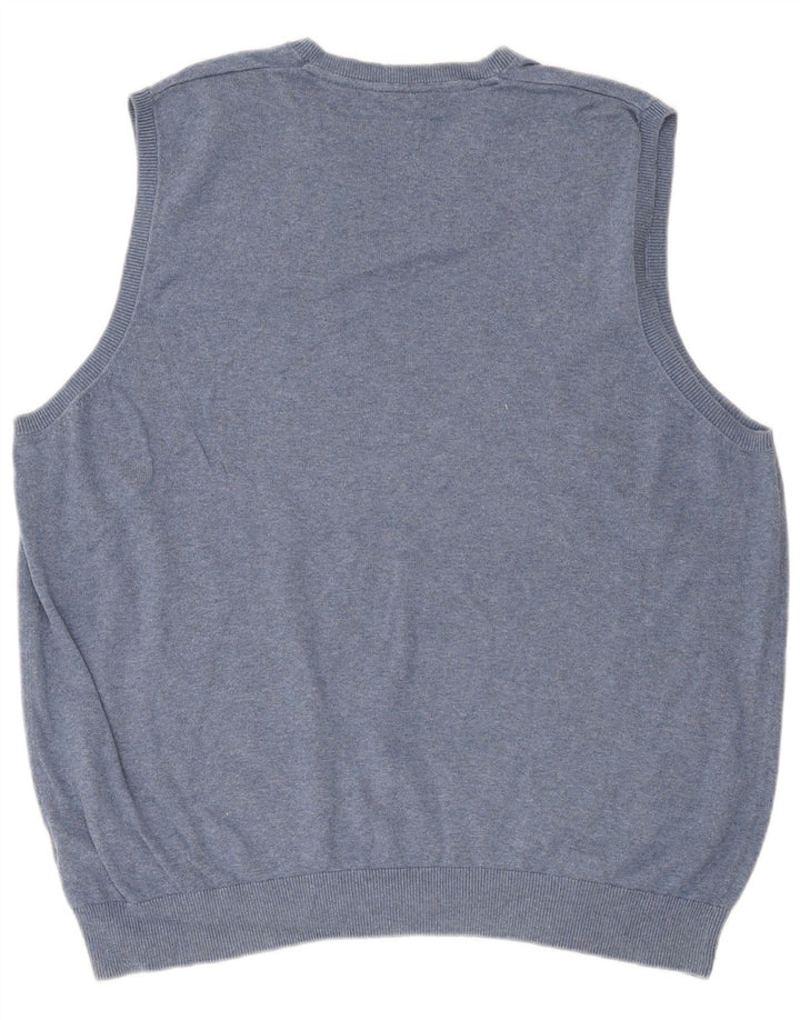 Marks & Spencer Męski podkoszulek bez rękawów, 2XL, niebieski, bawełniany