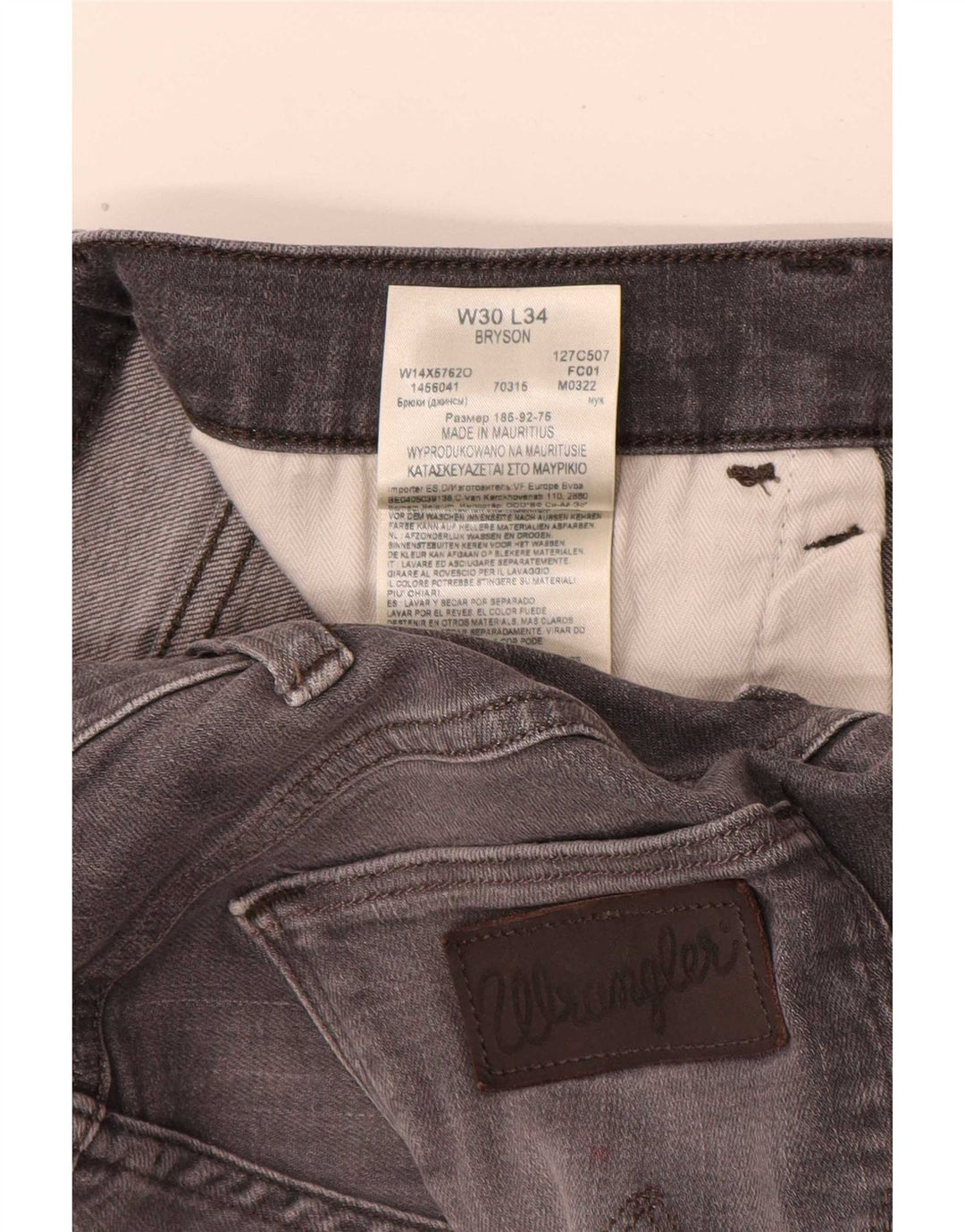 Damskie jeansy Wrangler W30 L31 Szara bawełna