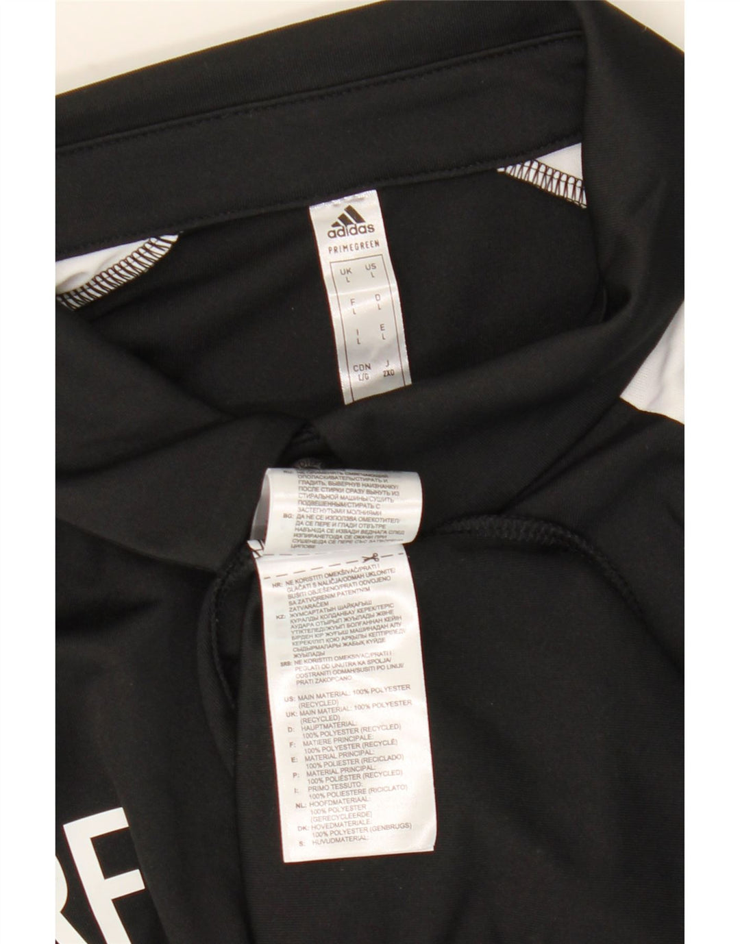 Męska koszulka polo Adidas z grafiką, duża, czarna, z blokami kolorów, z poliestru