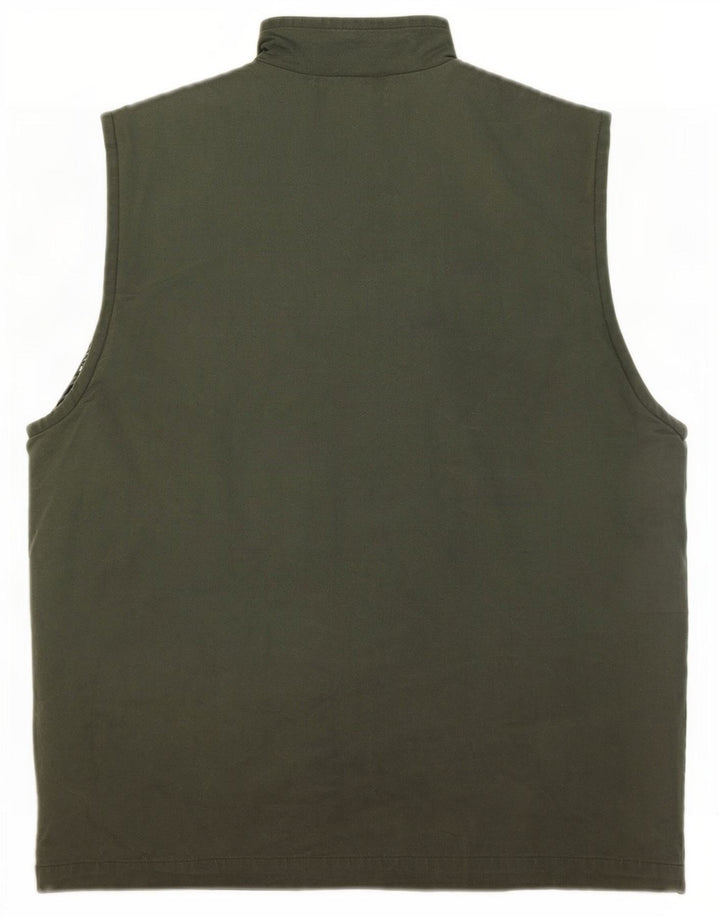 Męska kamizelka użytkowa Vintage UK 38, średnia bawełna khaki