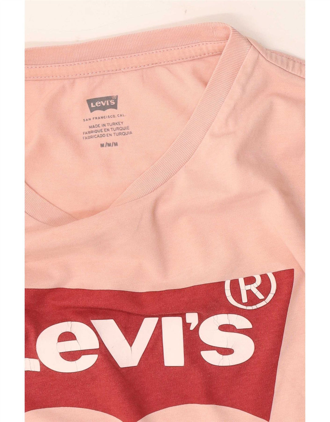 Męski T-shirt z grafiką Levi's, średni róż