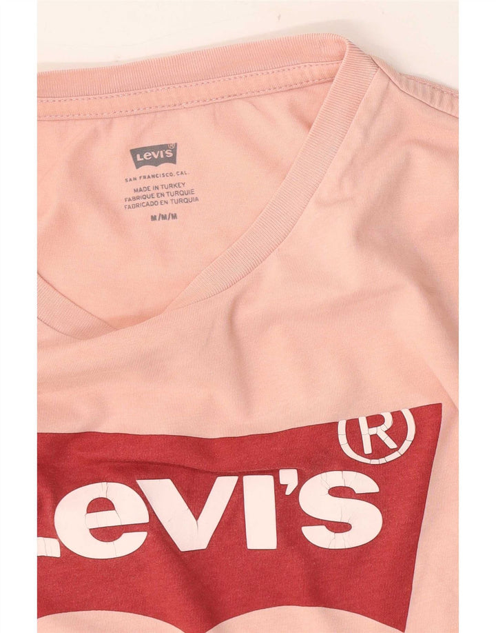 Męski T-shirt z grafiką Levi's, średni róż