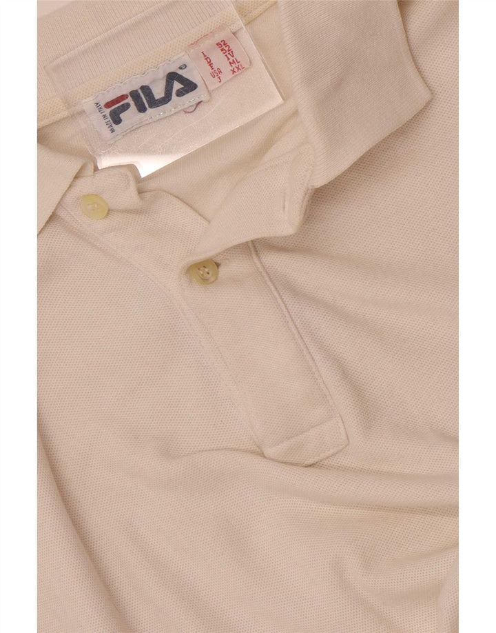 Męska koszulka polo Fila IT 52, duża, biała