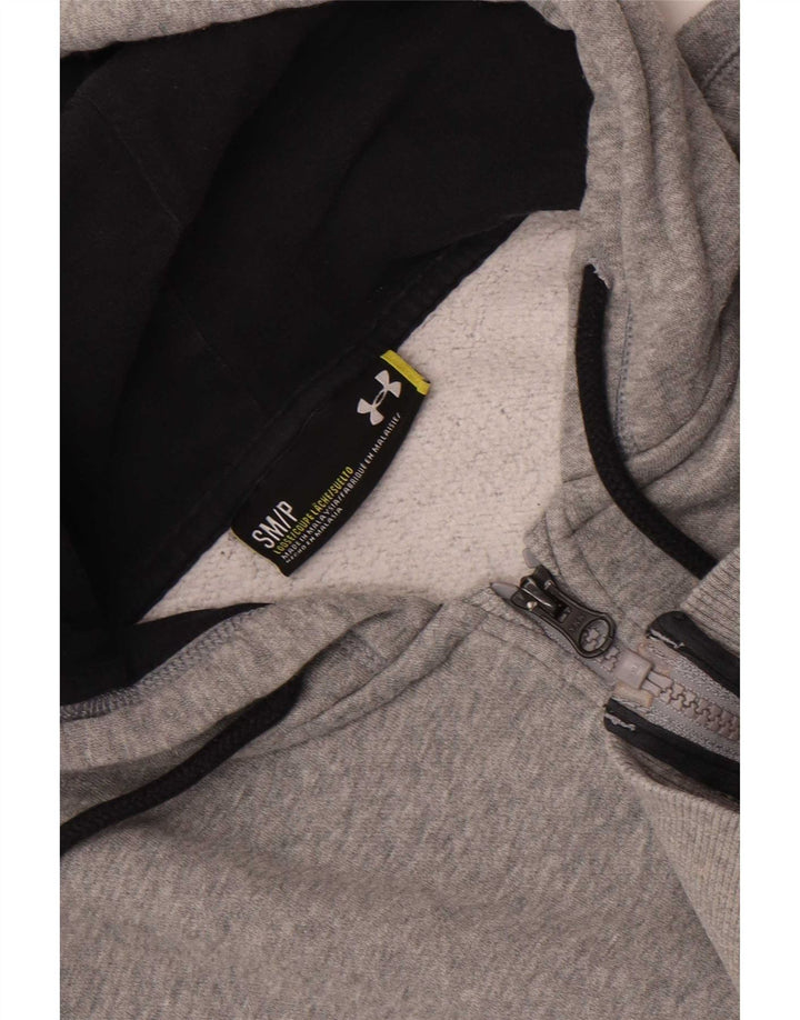 Męski sweter z kapturem i zamkiem Under Armour, mały, szary, nakrapiany