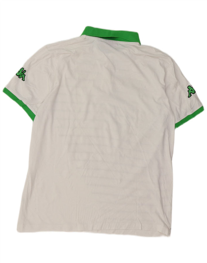 Męska koszulka polo z grafiką KAPPA XL w białe paski