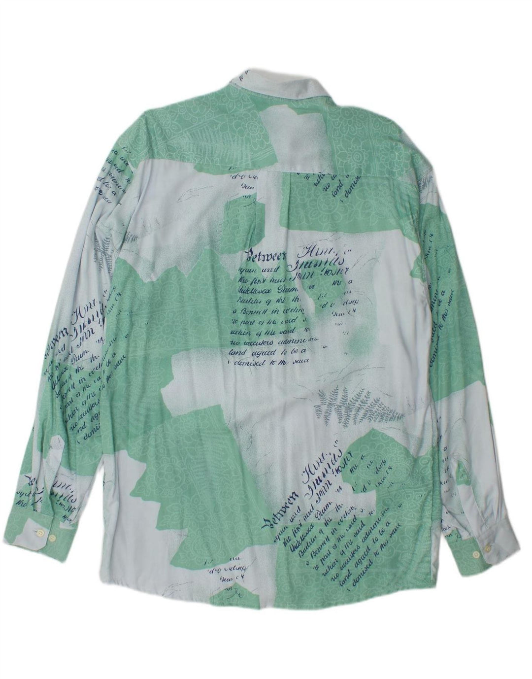 SEIDENSTICKER Mens Graphic Shirt Size 38 Medium Turquoise