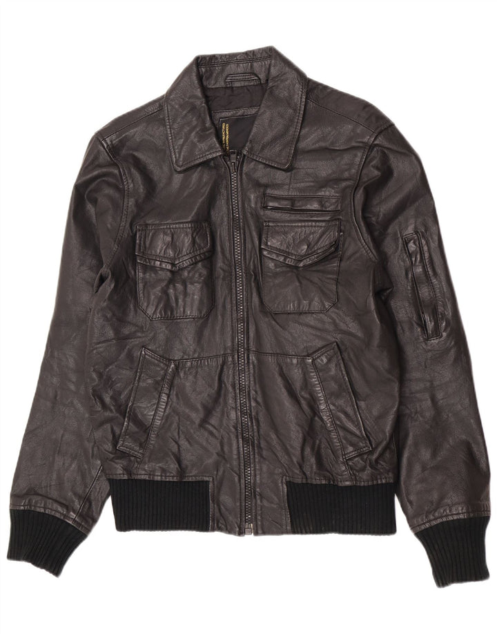 Męska kurtka skórzana Jack & Jones UK 36, mała czarna