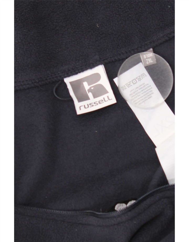 Męska kurtka polarowa Russell Athletic Graphic UK 44 2XL Granatowy poliester