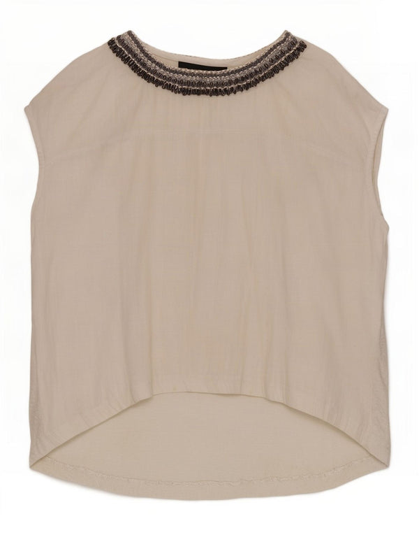 Damska bluzka oversize Zara Top UK 10 Small White