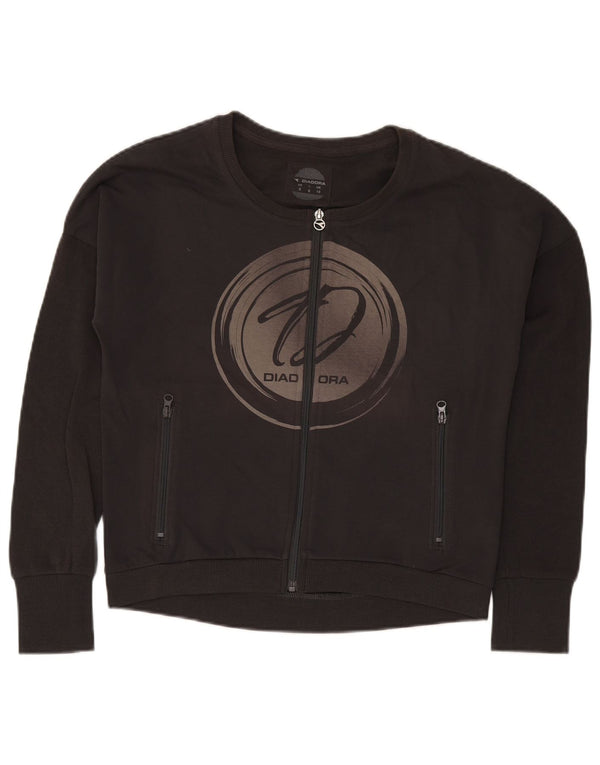 Damska bluza dresowa typu oversize Diadora UK 10, mała czarna