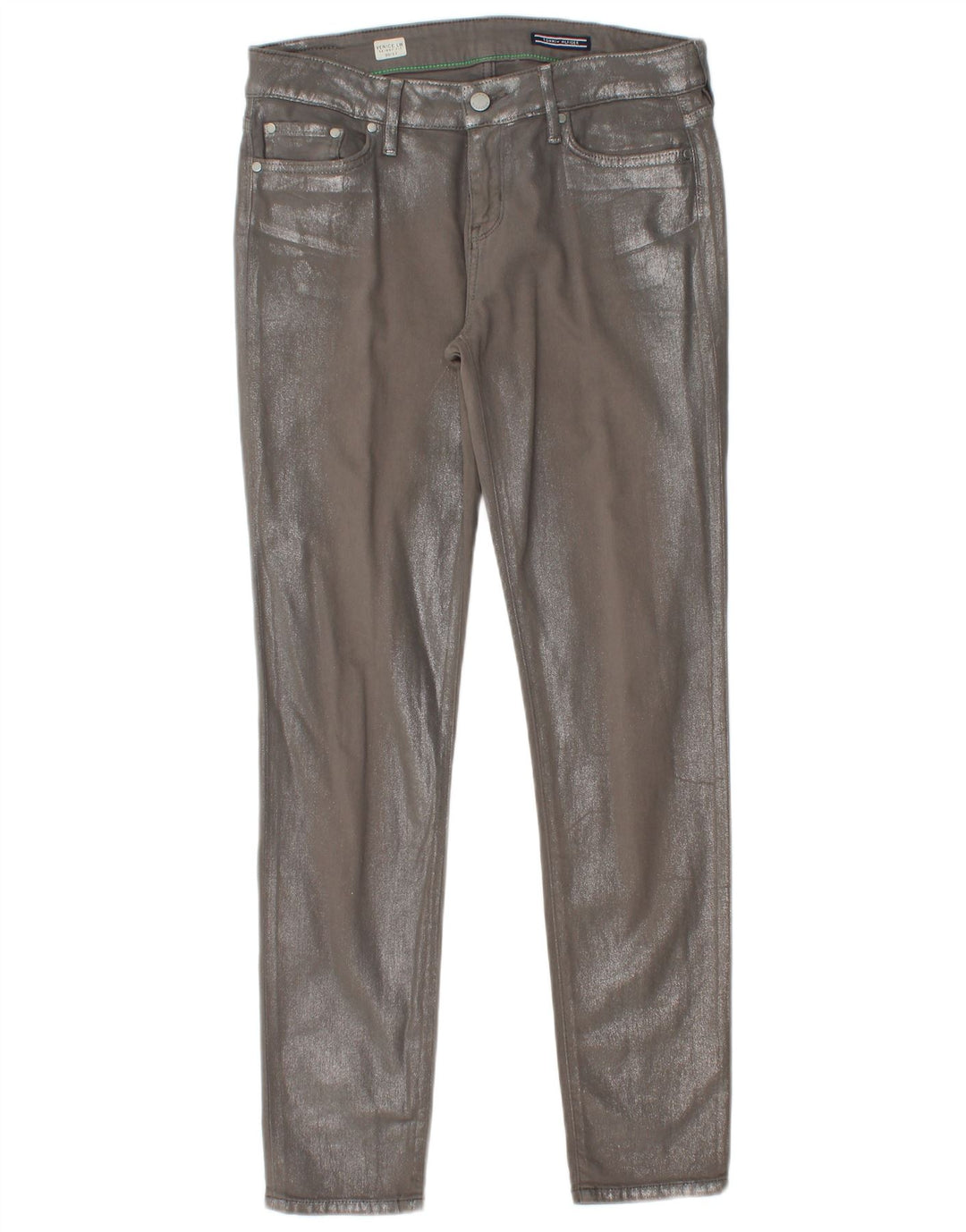 TOMMY HILFIGER Damskie jeansy obcisłe Venice LW W30 L30 Szara bawełna