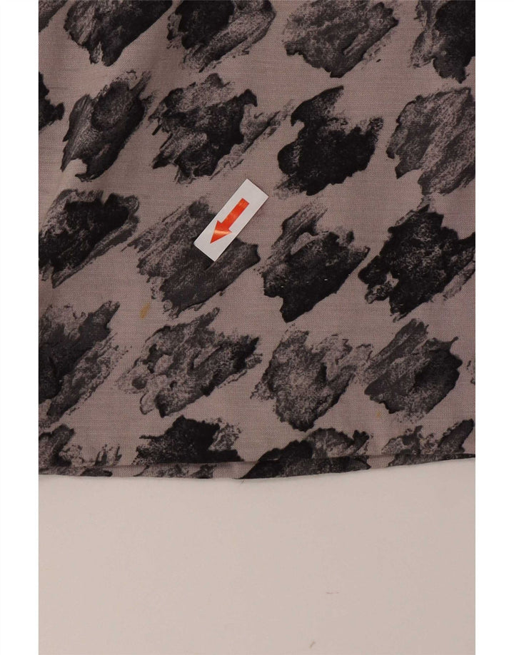 Damska spódnica w kształcie litery A w stylu vintage w abstrakcyjny wzór IT 44 Medium W28 Szara