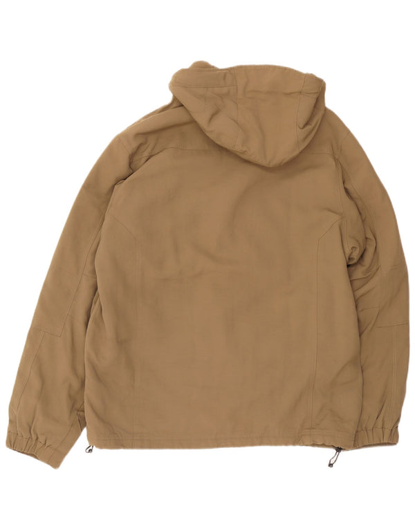 Męska kurtka wiatrówka z kapturem Woolrich UK 40, duża nylonowa khaki