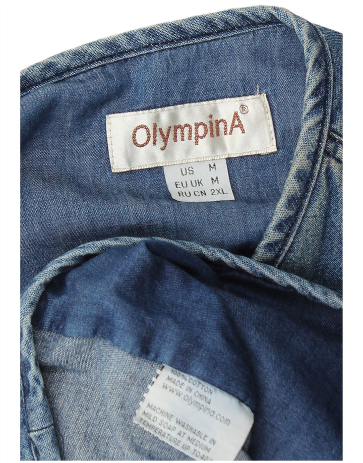 Męska kamizelka dżinsowa Olympia Utility UK 38, średnia niebieska bawełna