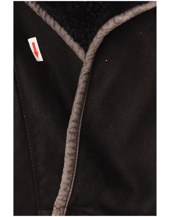 Vintage męska kurtka Shearling IT 50 Large Black Shearling