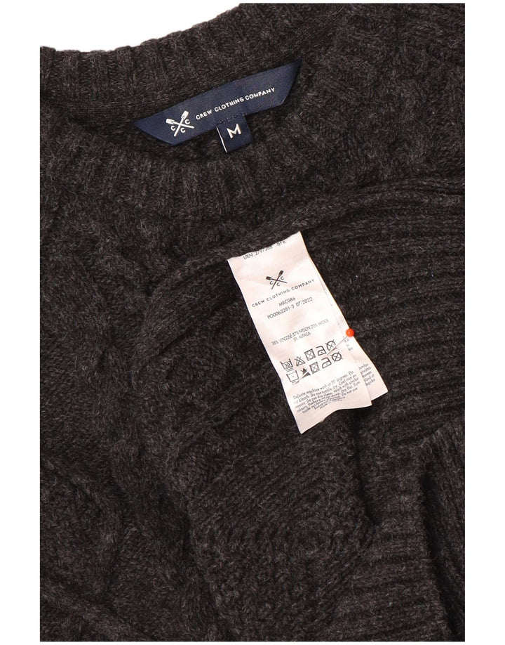 Crew Clothing Męski sweter z dekoltem w łódkę, średnioszara wiskoza