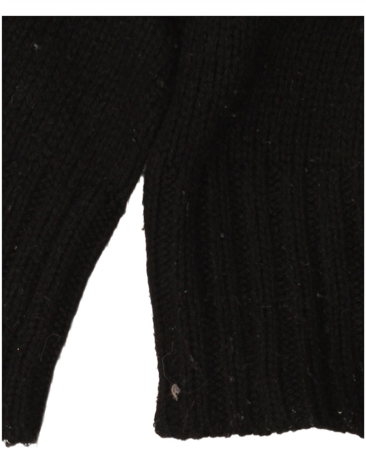 Damski sweter oversize z golfem Zara UK 16, duży, czarny