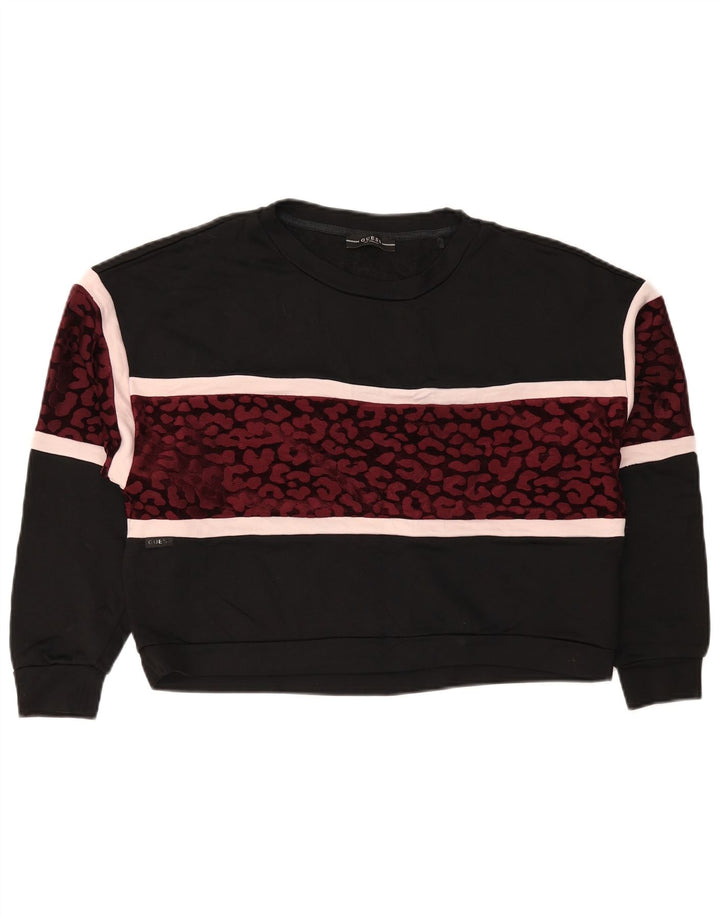 Damska bluza oversize Guess UK 14, średni czarny nadruk zwierzęcy