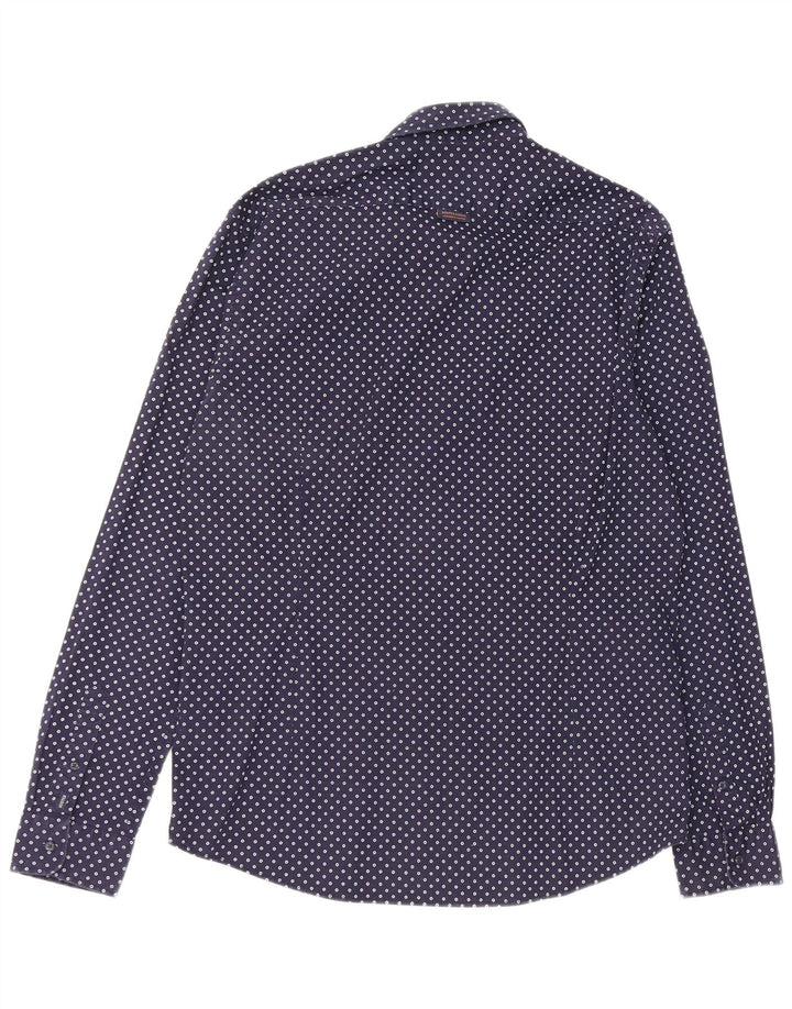 Koszula męska Scotch & Soda XL, bawełniana w granatowe cętki