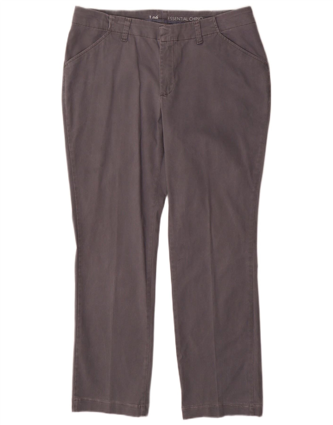 Spodnie damskie LEE Straight Chino W34 L29 Szare