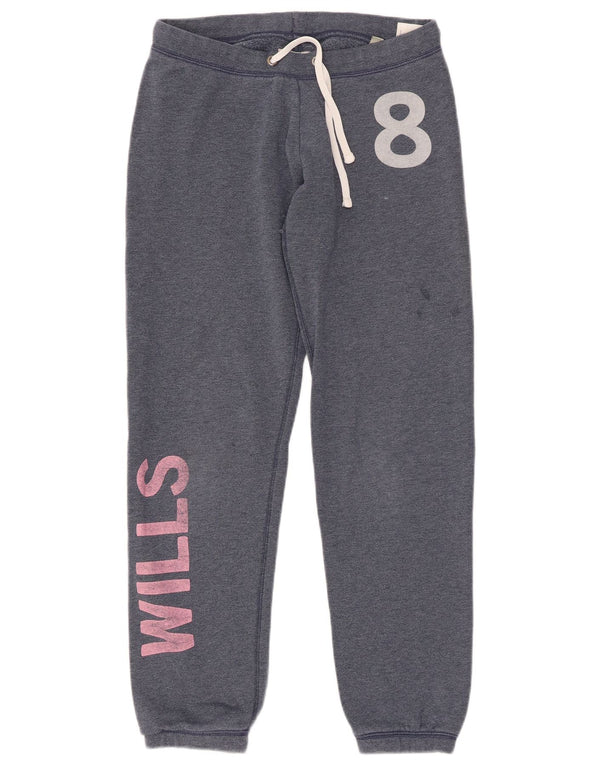 Damskie spodnie dresowe JACK WILLS Graphic Joggers UK 8, małe, granatowe