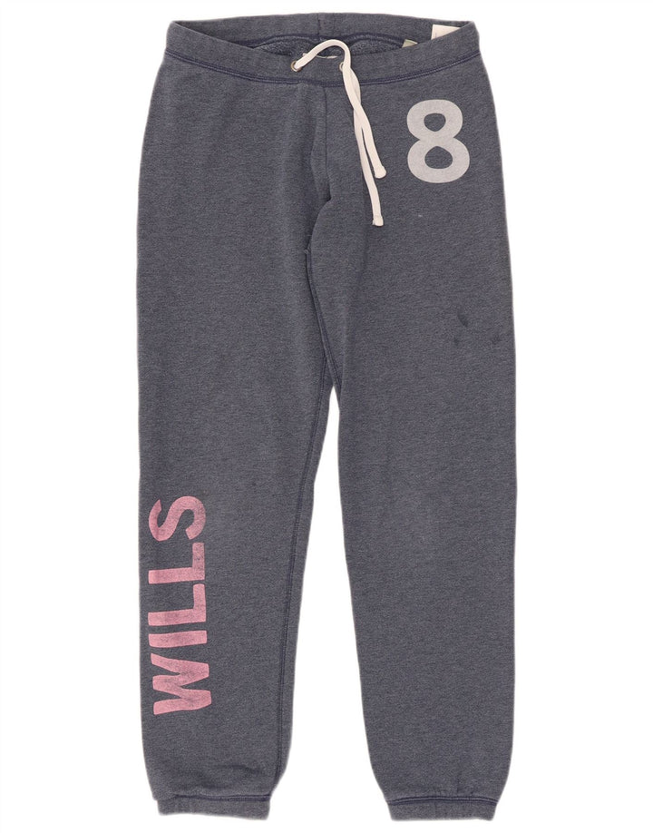 Damskie spodnie dresowe JACK WILLS Graphic Joggers UK 8, małe, granatowe