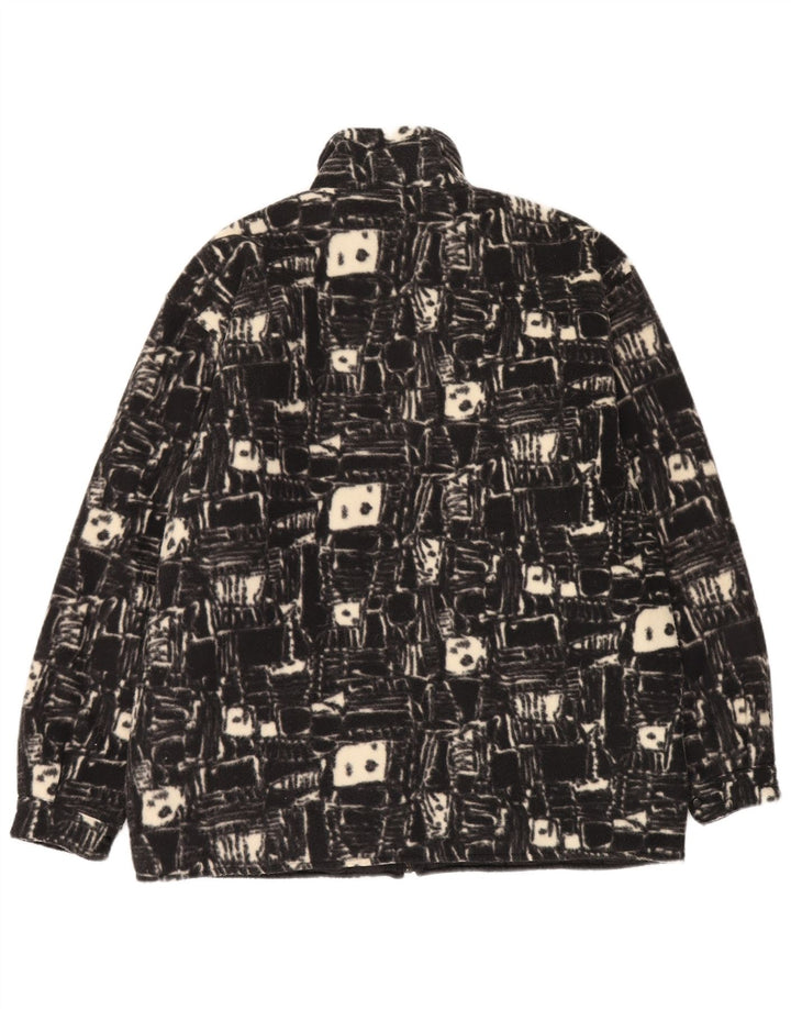 Męska kurtka polarowa Invicta UK 38, średni czarny geometryczny poliester