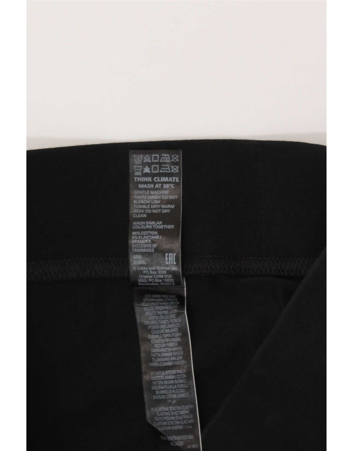 Legginsy damskie Marks & Spencer UK 12, średnie, czarne, bawełniane