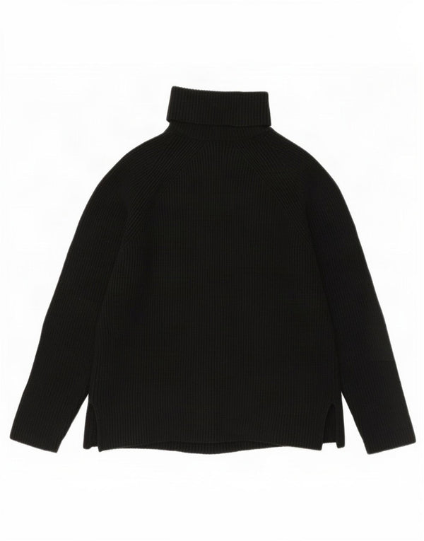 Marks & Spencer Damski sweter z golfem UK 14, średni czarny wiskoza