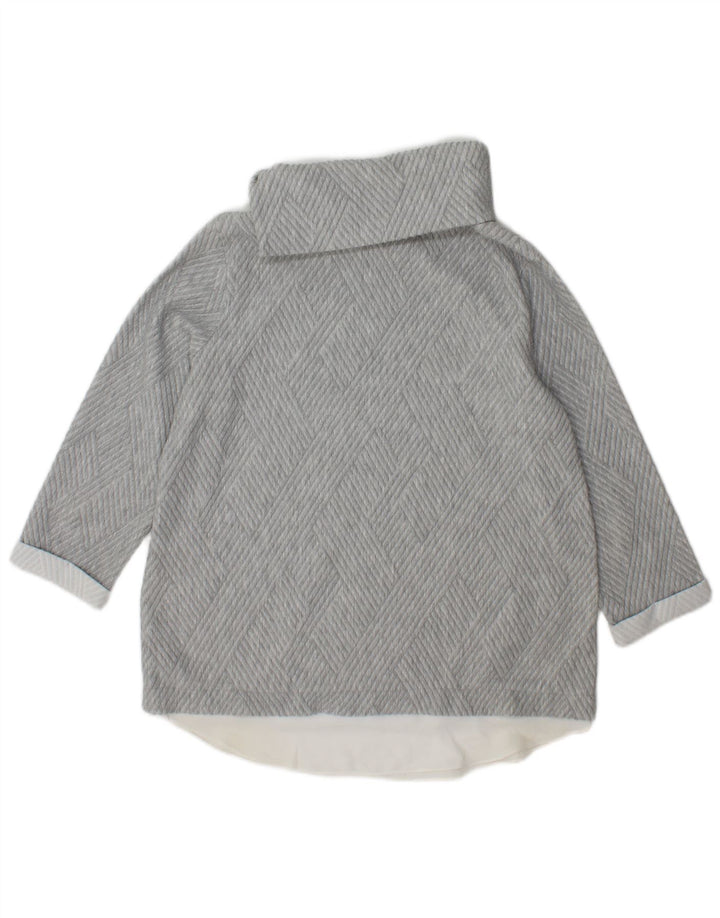 Damski sweter z golfem Phase Eight UK 12, średnioszary, geometryczny