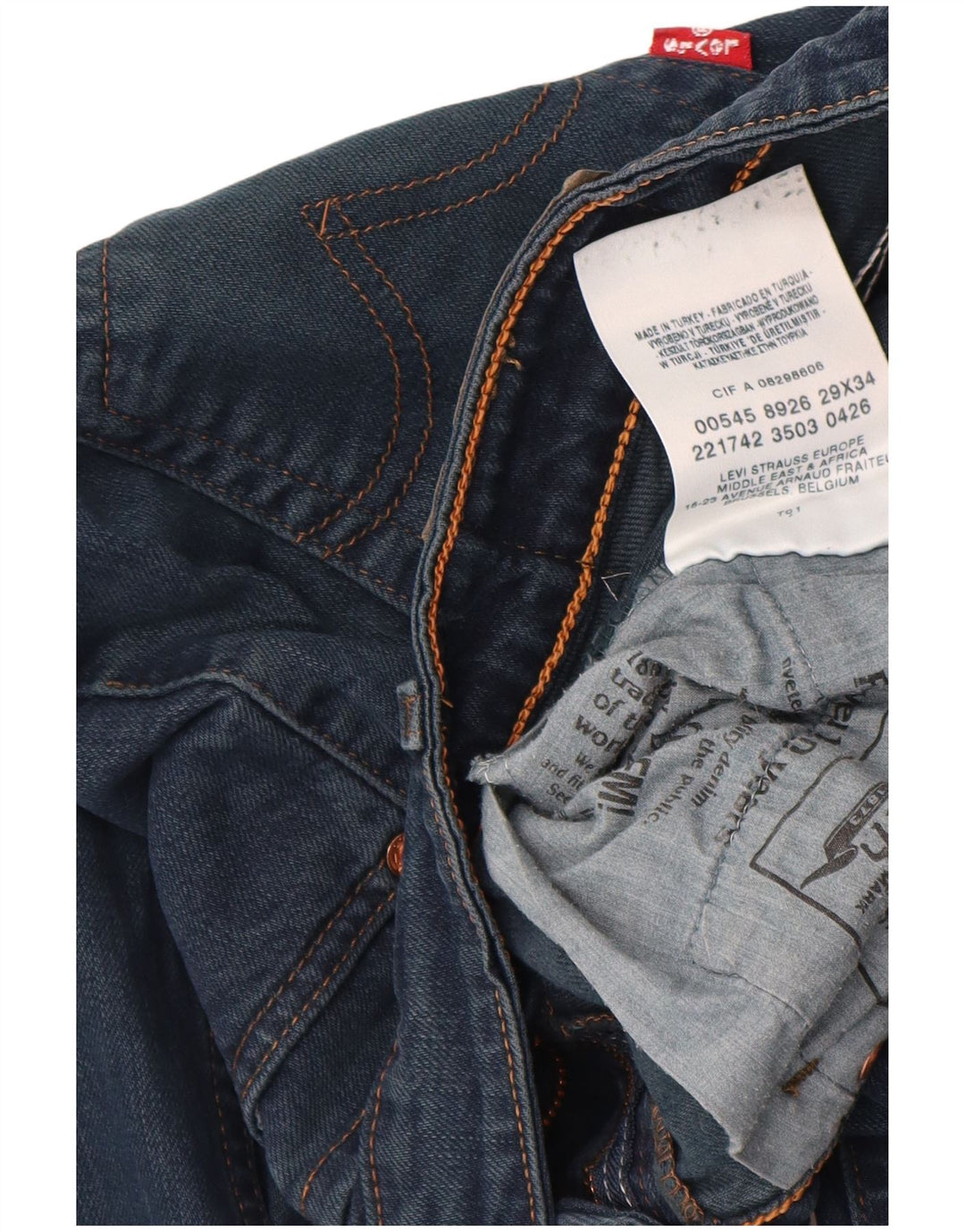 Damskie jeansy LEVI'S 545 Bootcut W29 L34 Granatowa bawełna