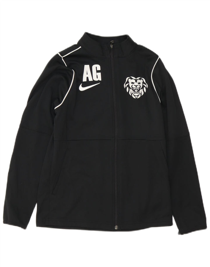 Chłopięca bluza dresowa NIKE Dri Fit z grafiką, 10-11 lat, średnia czarna