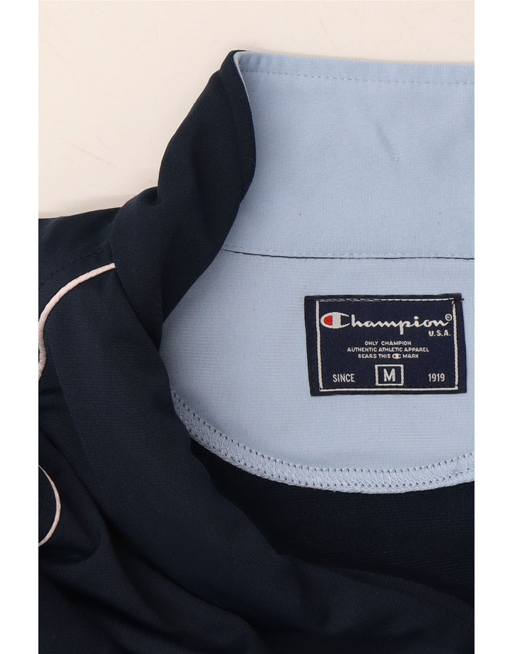 CHAMPION Womens Tracksuit Top Jacket UK 14 Medium Navy Blue Vintage Champion and Second-Hand Champion from Messina Hembry 