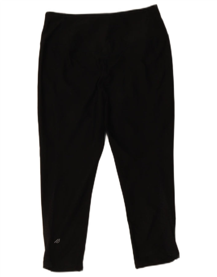 Damskie legginsy Capri Eddie Bauer UK 10, małe, czarne, poliestrowe