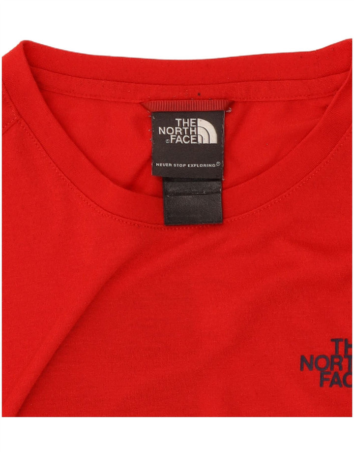 Męski T-shirt z grafiką The North Face, czerwony, poliestrowy
