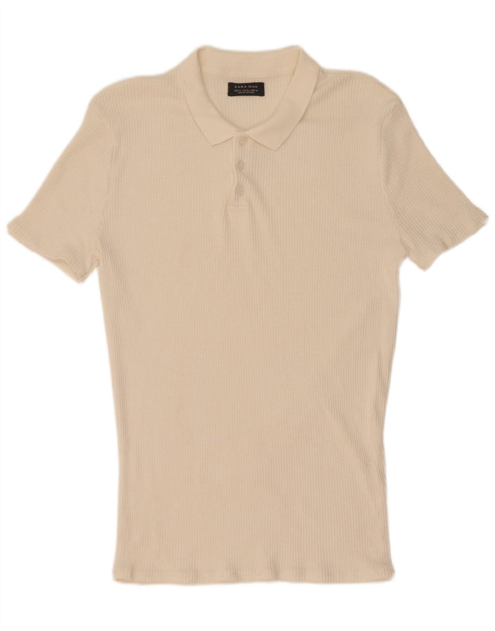 Męska koszulka polo XL Zara w kolorze białym
