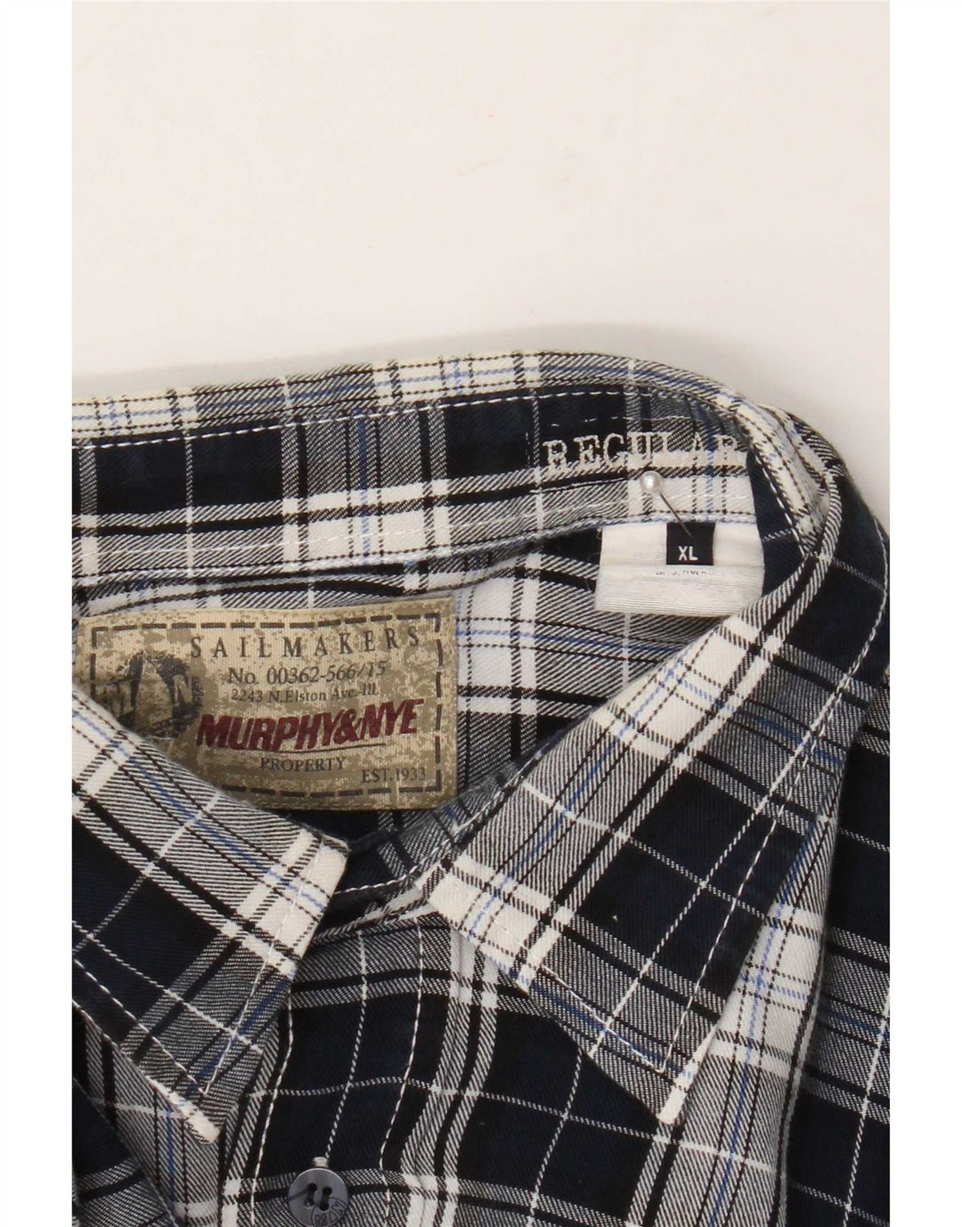 Męska koszula flanelowa Murphy & Nye XL w granatową kratę
