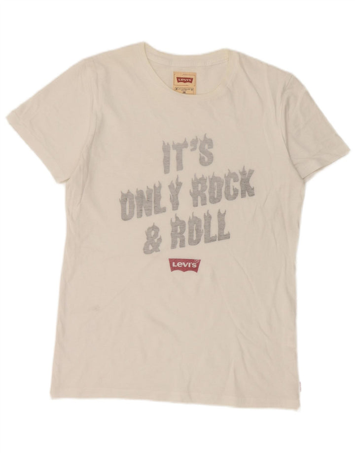 Chłopięcy T-shirt z grafiką Levi's Top 15-16 lat, biała bawełna