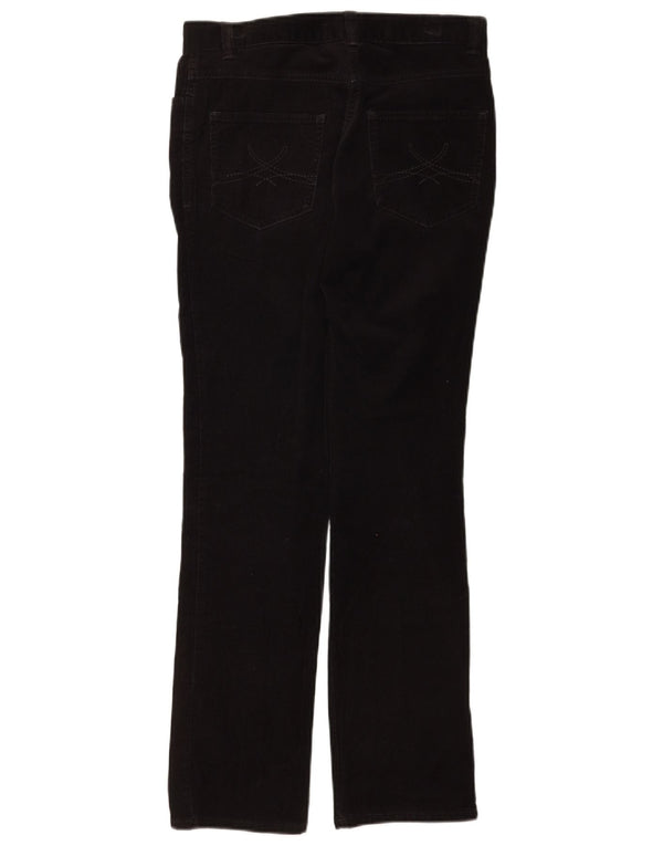 Marks & Spencer Damskie proste sztruksowe spodnie UK 8 Small W28 L30 Czarne