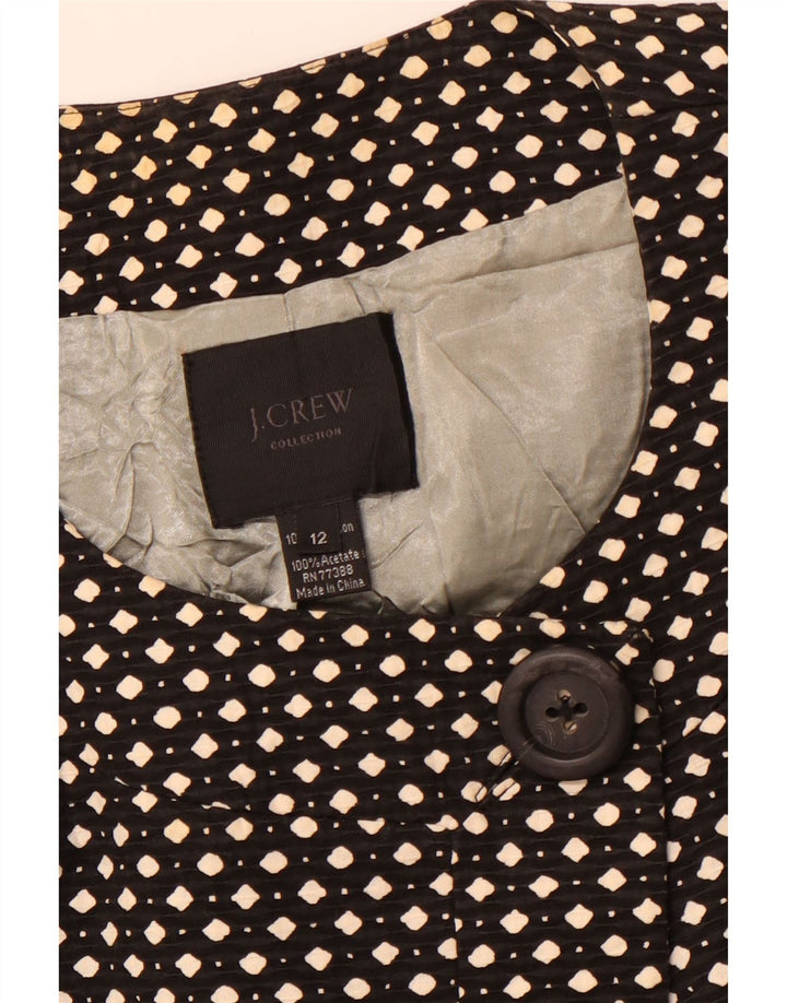 J. CREW Damska marynarka zapinana na 1 guzik US 12, duża, czarna w cętki