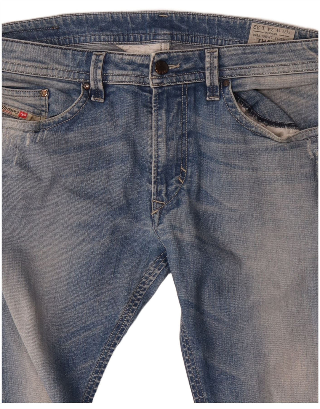 Diesel Męskie Thavar Slim Jeans W34 L32 Niebieskie bawełniane