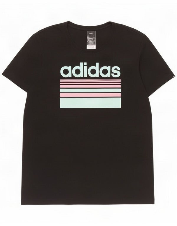 Męska koszulka z grafiką Adidas Top Medium Black Cotton