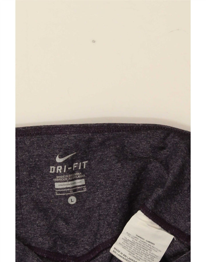Damskie legginsy Nike Dri Fit Capri UK 14, duże, granatowe, poliestrowe