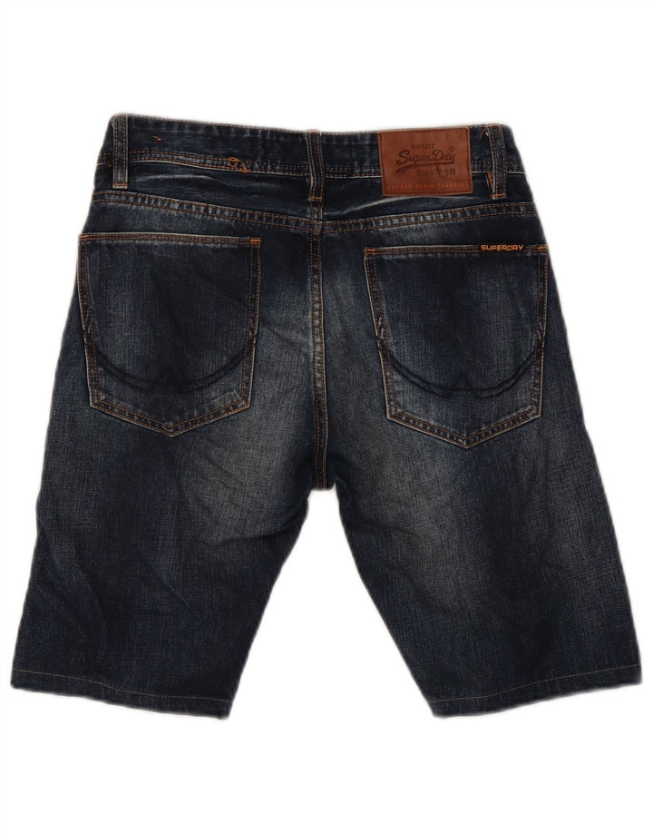 Męskie spodenki jeansowe SUPERDRY W28, małe, niebieskie, bawełniane