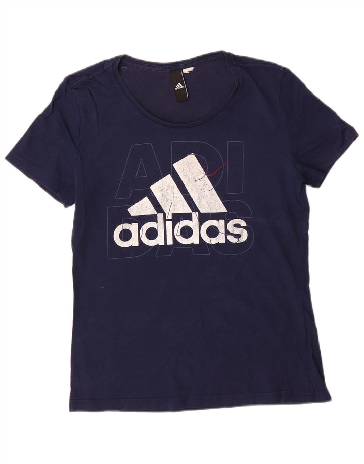 Damska koszulka graficzna Adidas Top UK 12 Medium Granatowa