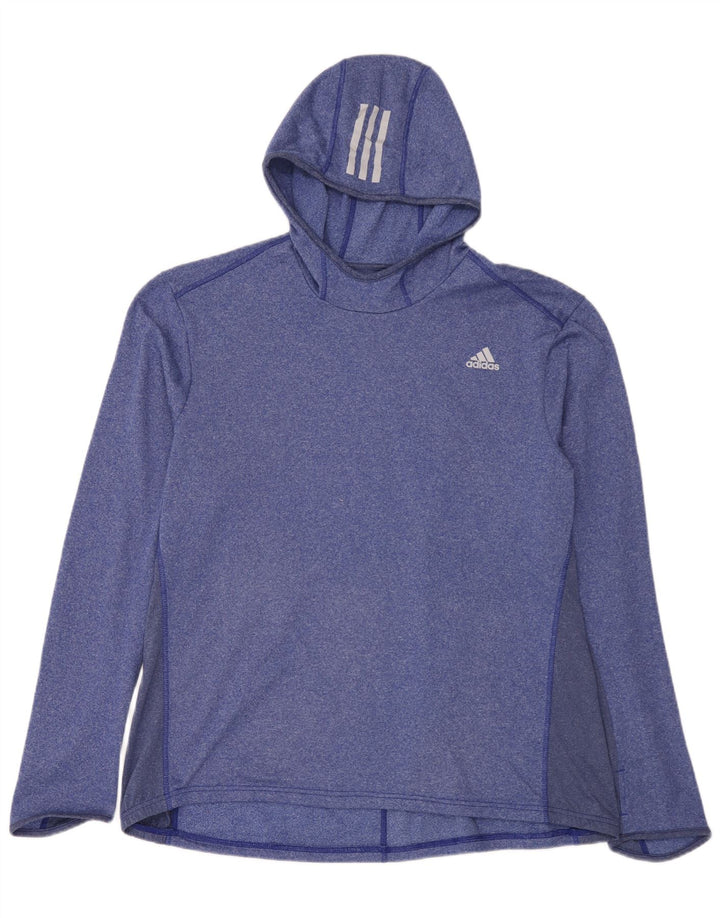 Adidas Męska bluza z kapturem i długim rękawem 2XL niebieska